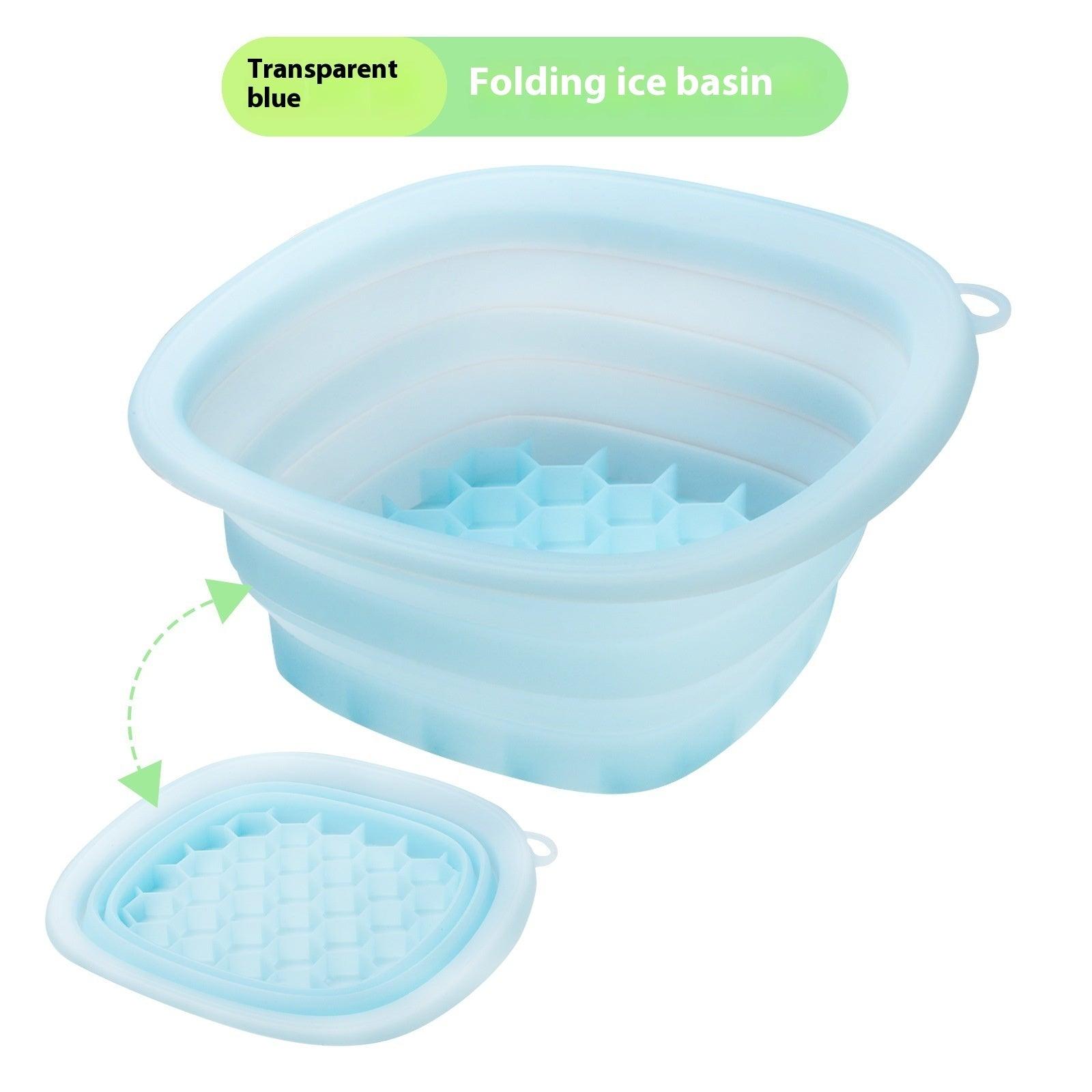 Silicone Ice Bath Face Basin with Folding Ice Tray