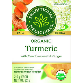 Traditional Medicinals - Org Turmeric Meadowsweet & Ginger (16bg)