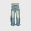 Washed Distressed Design Baggy Jeans Pant For Men And Women