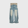 Washed Distressed Design Baggy Jeans Pant For Men And Women