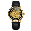 Men's Hollow-Out Mechanical Watch, Skeleton Dial Dress Watch in Gold, Silver and Black