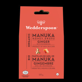 Wedderspoon - Org Manuka Honey Drops Ginger (120g)