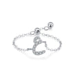 S925 Sterling Silver Niche Style Arabic Letters Pull-out Chain All-match Stackable