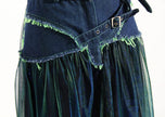 Denim Midi Skirt A Line Mid Length Street Style