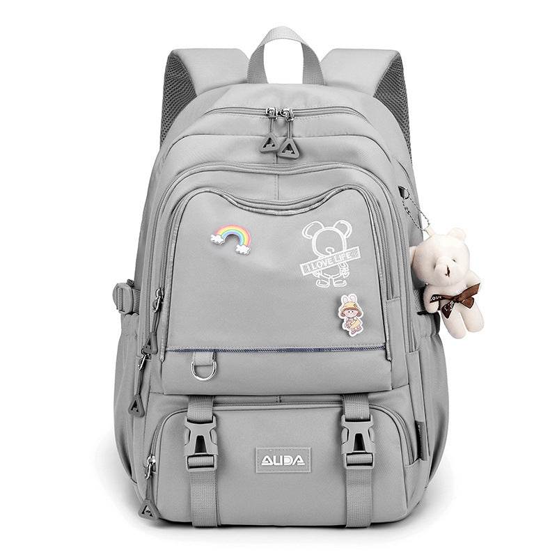 Large Capacity Lightweight Spine-protective Girls Backpack