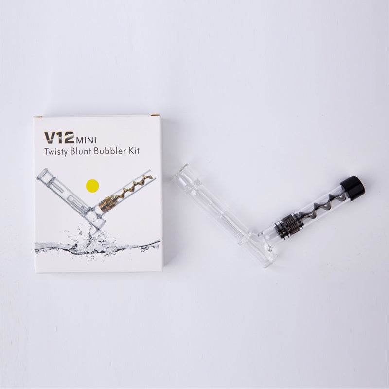 V12mini Hookah Set Spiral Pipe Atomizer Pipe Glass Twisty Blunt Smoker