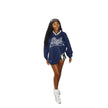 Women's Letter Print Color Block Loose Sweatshirt