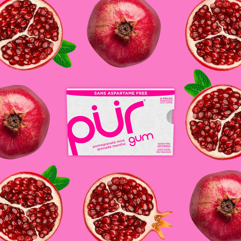 PUR Gum - Pomegranate Mint (55pc)