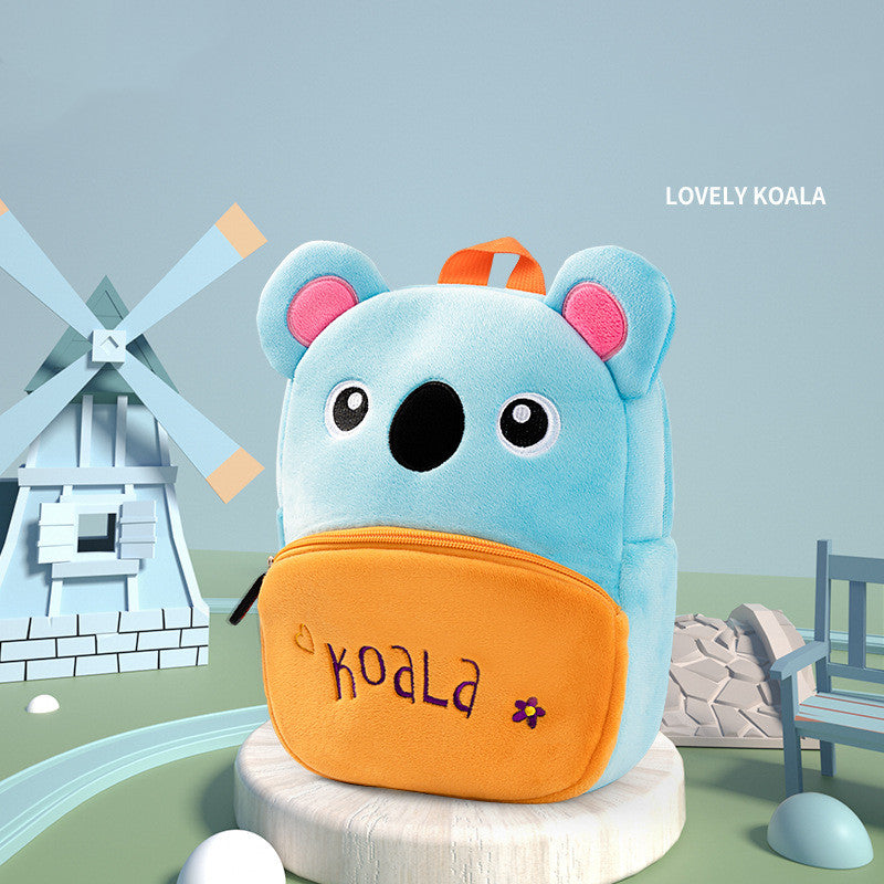 Cute Animal Plush Kindergarten Backpack for Kids – Lion, Owl, Koala & More