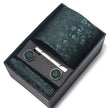 Men's Jacquard Woven Formal Tie Set – Rayon Arrow Necktie with Handkerchief, Tie Clip & Cufflinks | Canada & USA