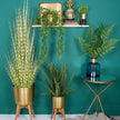 Atzi - Mid-Century Turned Wood Leg Planter Brass (Multiple Sizes)