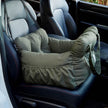 Safety Pet Car Booster Seat for Dogs & Cats – Padded Travel Seat (Green, S/L)