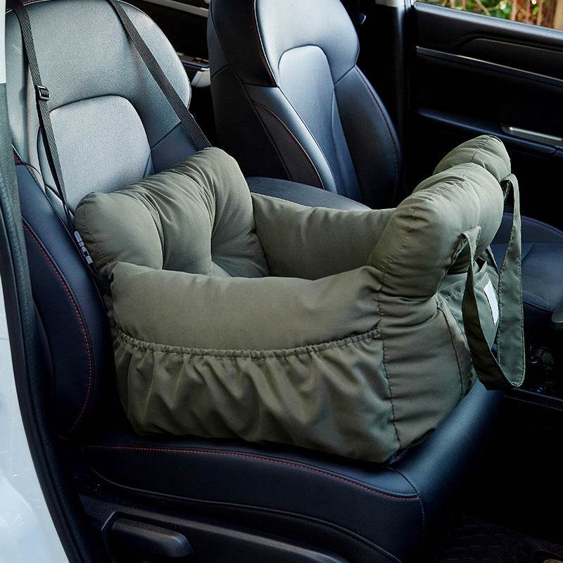 Safety Pet Car Booster Seat for Dogs & Cats – Padded Travel Seat (Green, S/L)