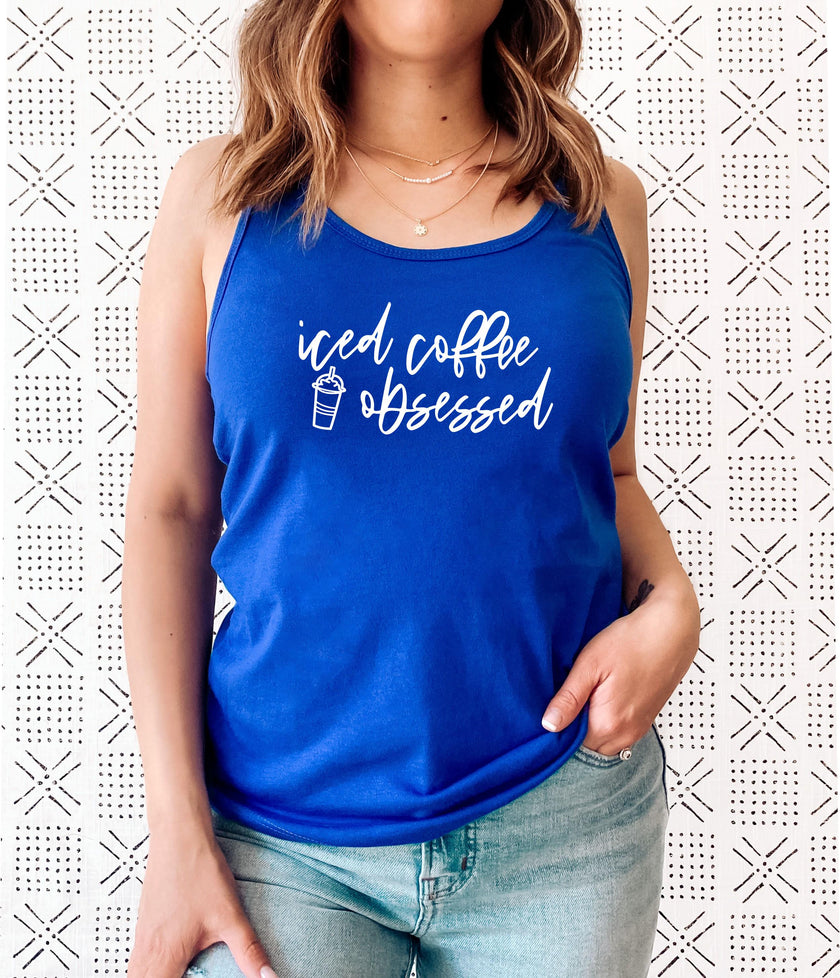 Iced Coffee Obsessed Summer Tank Top