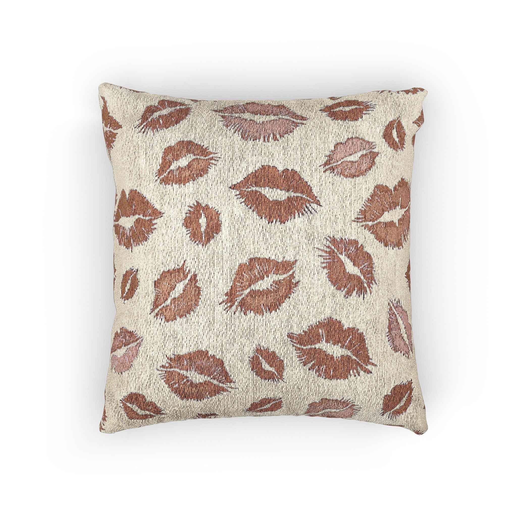 Kiss Pattern Woven Pillow | Decorative Throw Pillow for Home & Outdoor