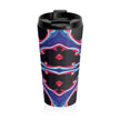 Kaleidoscope Mandala Stainless Steel Travel Mug — Colorful Psychedelic Tumbler