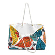 Colorful Tropical Leaves and Flowers Weekender Bag | Floral Travel Tote Bag | Large Tote bag | mom carry on bag