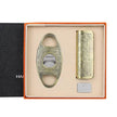 Embossed Portable Metal Alloy Cigar Cutter and Torch Lighter Gift box set