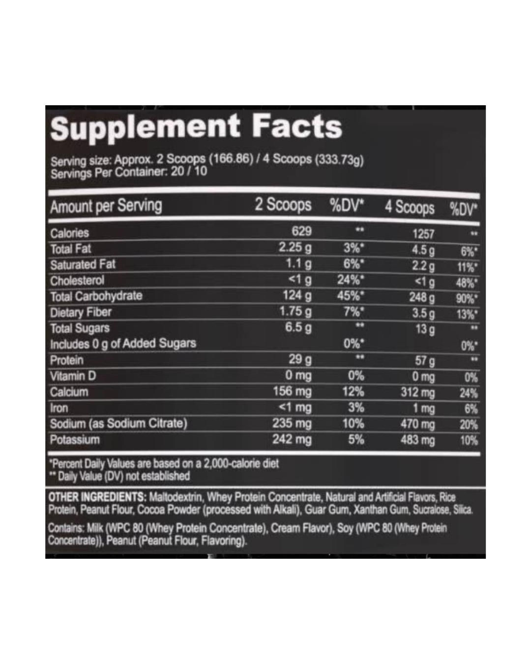 Black Magic Wicked Huge Extreme Mass Gainer Protein Powder