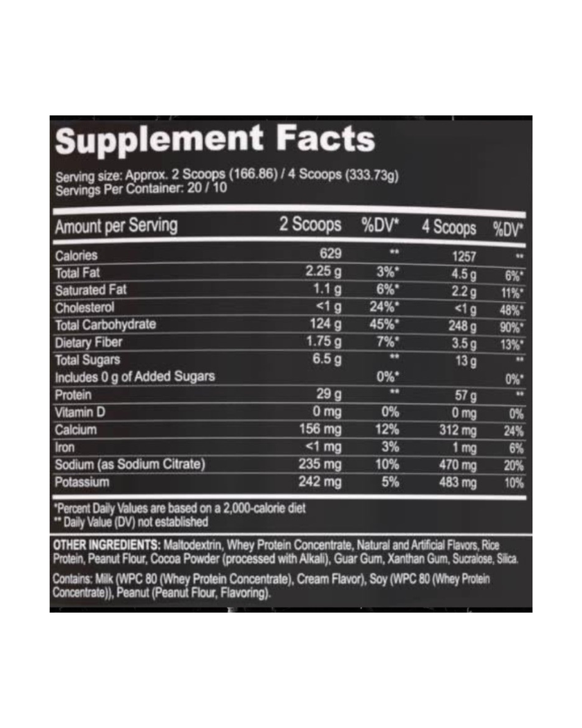 Black Magic Wicked Huge Extreme Mass Gainer Protein Powder