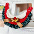 Christmas Pet Bandana – Festive Fur-Trim Holiday Accessory