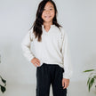 Youth Bamboo Fleece Collared Pullover | Sage