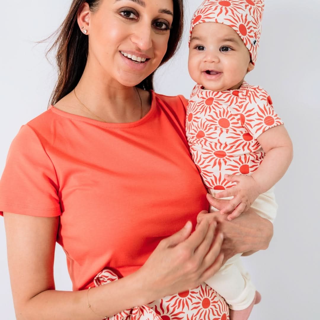 Bamboo Baby Short-Sleeved Onesie | Saltwater Floral