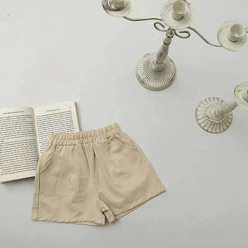 Casual Elastic Capri Pants Girls' Short pant for girls Neutral short pant for kids