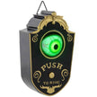 HOMCOM 7.1 Halloween Decoration, Animatronic Doorbell With Simulation Light-up Eyeball, Sound And Motion Activated Animated Prop W  Piercing Doorbell Sound
