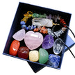 Crystal Jade Chakra Combination Set Love Hexagon Pillar 4pcs Jewelry set