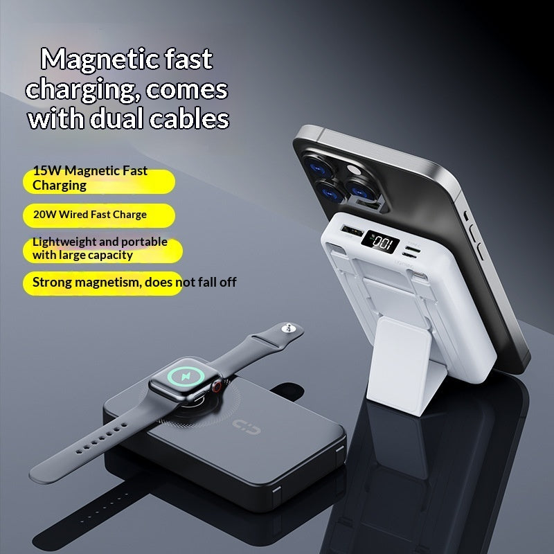 Magnetic Wireless Charger Power Bank 10000mAh – Black, Blue, Purple & White