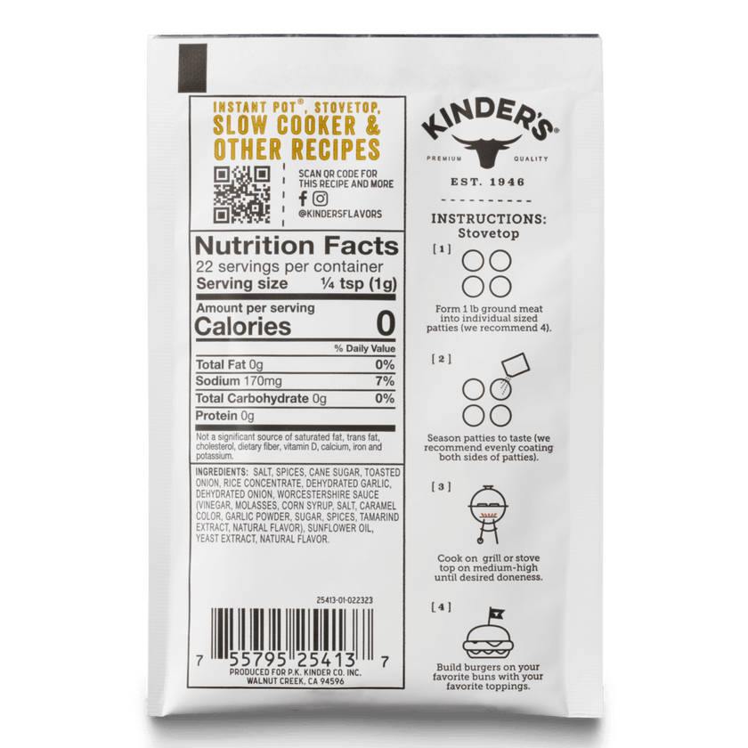 Kinder's Caramelized Onion Burger Seasoning
