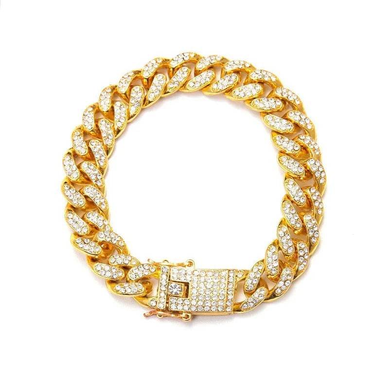 Cuban Bracelet Diamond Cuban Link Chain Hiphop Jewelry