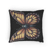 Monarch Butterfly Woven Pillow | Pixel Art Butterfly Throw Pillow