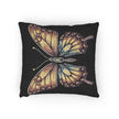 Golden Butterfly Woven Pillow | Tapestry Style Accent Cushion