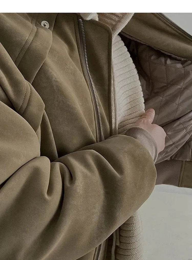Retro Suede Street Hip pop Fashion Jacket for Men