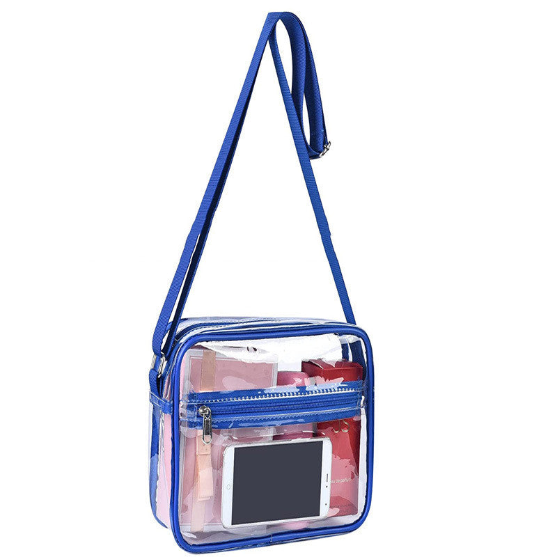 Clear PVC Transparent Crossbody Messenger Bag – Stadium Approved Travel Purse