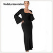 Women's Fashion Simple Plain Long Dress
