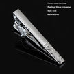 Men's Silver Electroplated Tie Clip – 25 Line Pattern Styles, 5cm Flat Head Business Tie Bar | Canada & USA