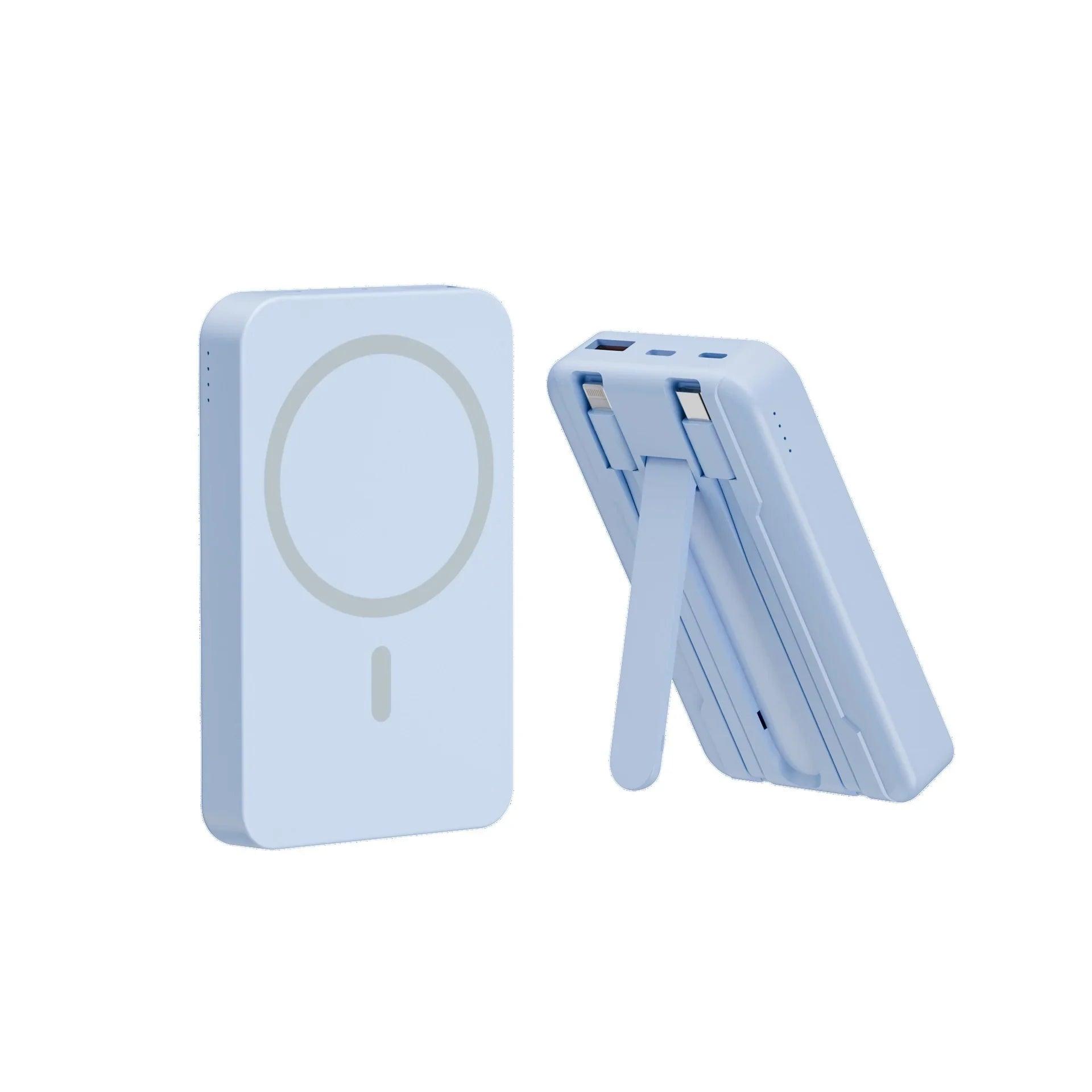 Magnetic Power Bank Mobile Power Supply Wireless Charger With Cable