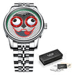 Unisex Chain Watch Mechanical Moon Phase Stainless Steel Dress Watch