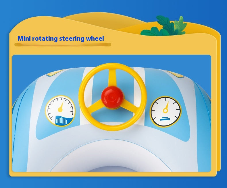 Kids Inflatable Car Steering Wheel Pool Float | Mini Pedestal Swimming Ring Canada