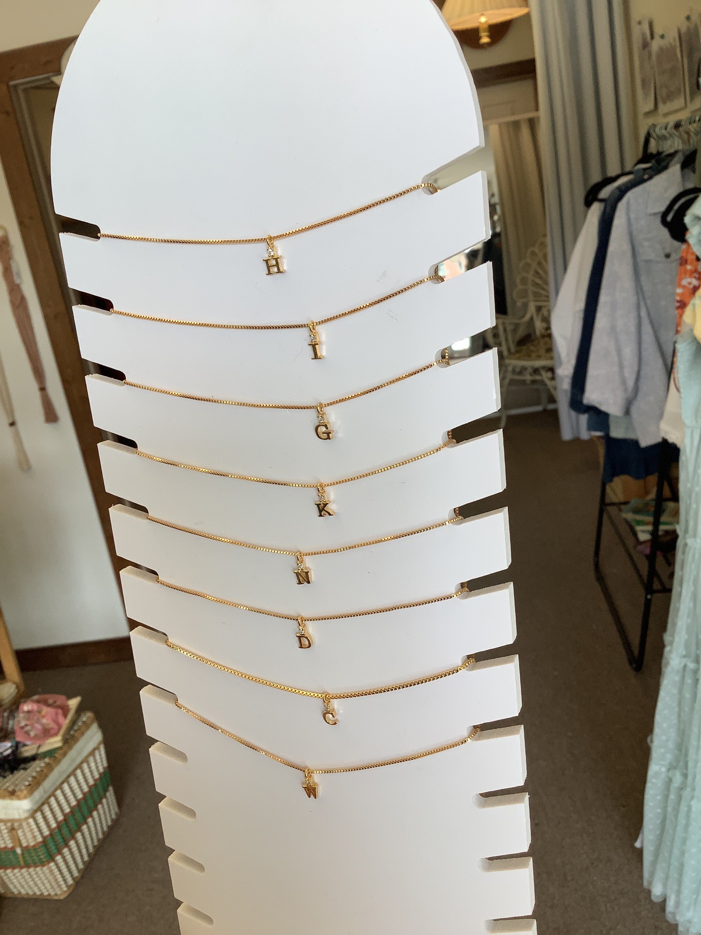 Standout Boutique Gold D Letter pendant Necklace
