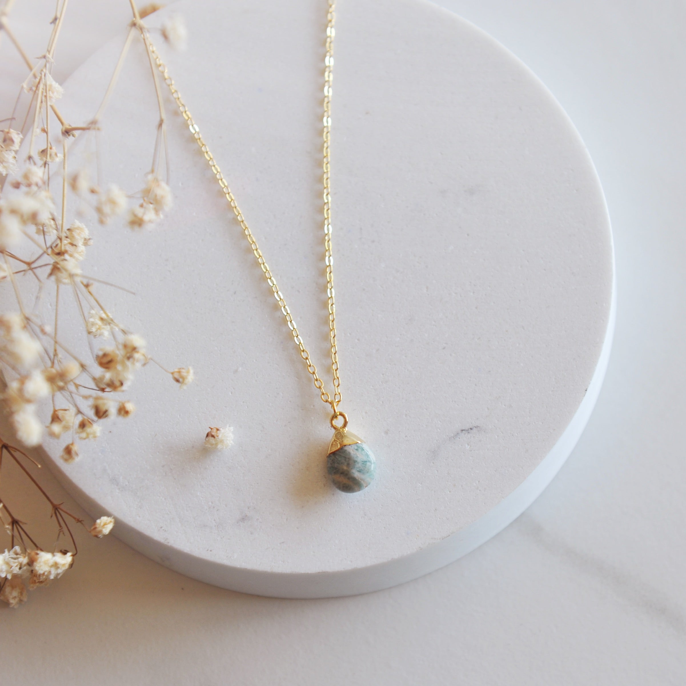 Amazonite Drop Necklace