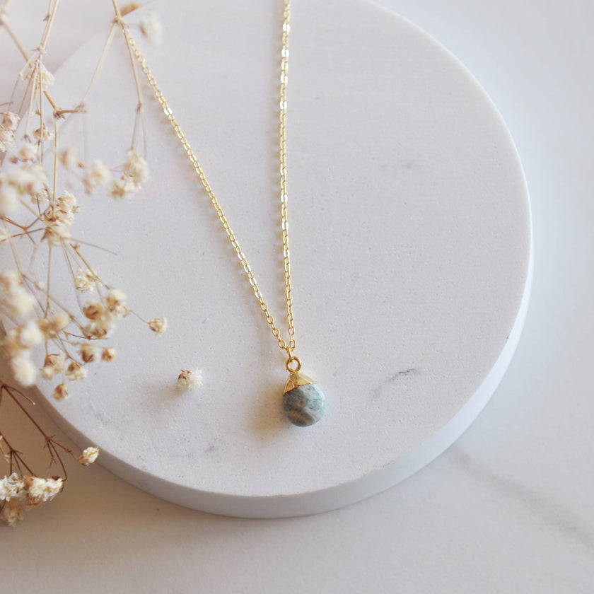 Amazonite Drop Necklace