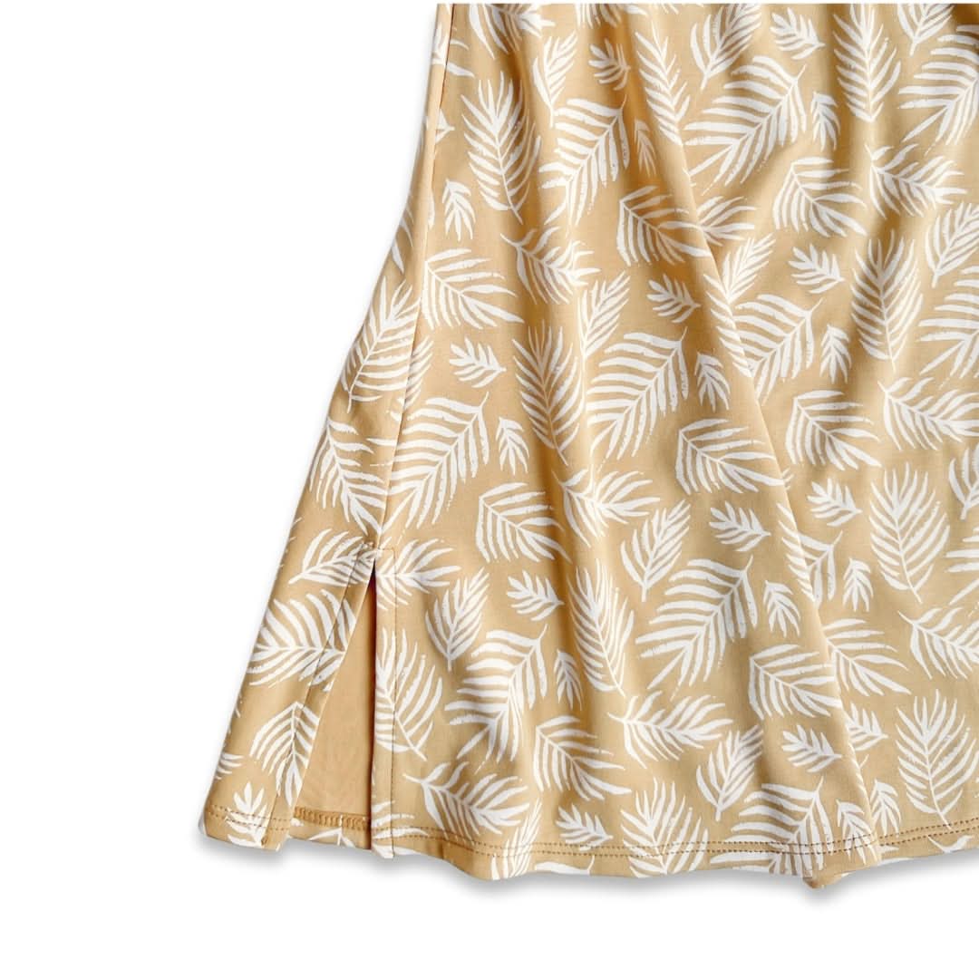 Kids' Bamboo Square Neck Midi Dress | Leaf Green