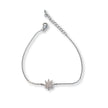 SILVER CANNABIS LEAF BRACELET