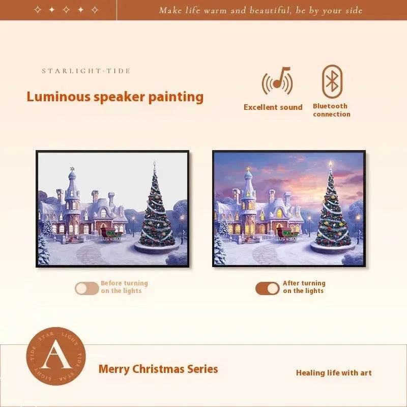 Christmas Luminous Painting Bluetooth speaker integrated gift idea