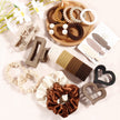 Coffee Series Hair Barrette Combination Set – Plastic Resin Hair Clips for Women