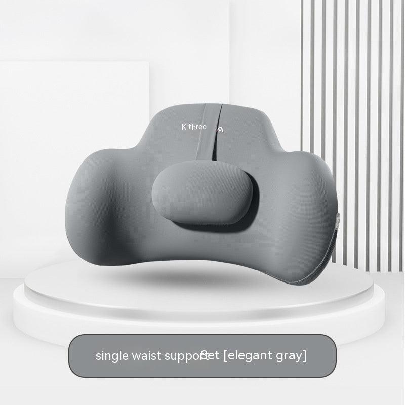 Car Memory Foam Neck Pillow & Lumbar Support – 3D Surround Headrest & Waist Cushion